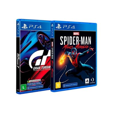 Kit Jogo Marvel's Spider-Man: Miles Morales + Gran Turismo 7 Edição Standart, PS4