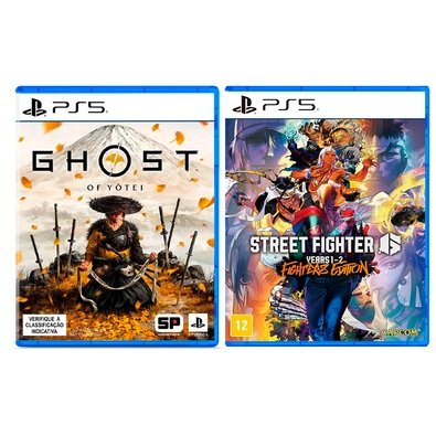 Kit Jogo Ghost of Yõtei + STREET FIGHTER 6 YEARS 1, 2 FIGHTERS EDITION, PS5