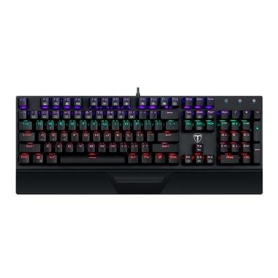 Teclado Mecânico Gamer T-Dagger Destroyer LED Rainbow, Anti-Ghosting, Switch Vermelho, ABNT2, Preto - T-TGK305-RD (PT-RED)