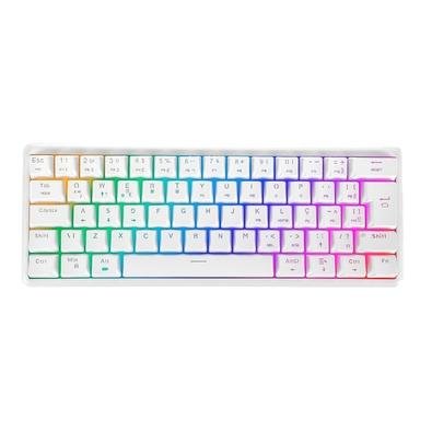 Teclado Sem Fio Gamer Motospeed, RGB, Wireless e Bluetooth, Switch Red, US, Branco - SK66