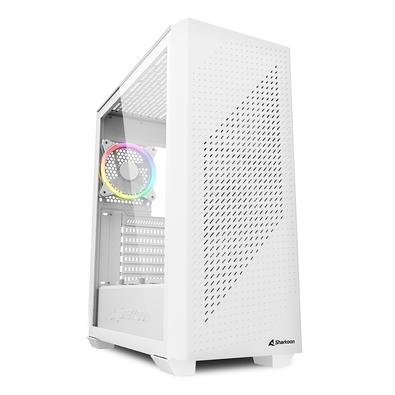 Gabinete Gamer Sharkoon VS9 RGB, Mid Tower, ATX, Lateral em Vidro Temperado, 3x Cooler Fan, Branco - VS9 RGB