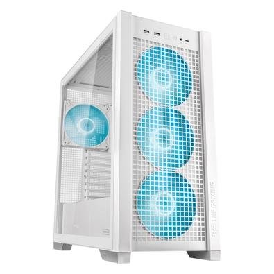 Gabinete Gamer Asus TUF Gaming GT302 ARGB BTF, E-ATX, Mid Tower, Lateral em Vidro Temperado, 4x 140mm Fan, Branco - 90DC00I3-B10000