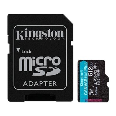 Cartão de Memória Kingston MicroSD, 512GB, microSDXC Canvas Go Plus, com adaptador - SDCG3/512GB