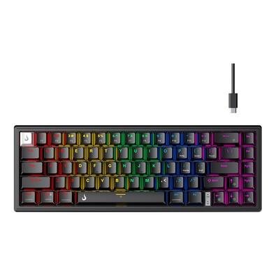 Teclado Mecânico Gamer Alumínio Rise Mode GM1 Pro Black RGB Switch Outemu Blue - RM-TCM-GM1P-BBLUE