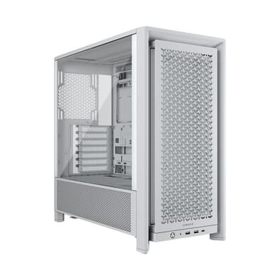 Gabinete Corsair Frame 4000D RS, Mid Tower, ATX, Lateral em Vidro, Modular High, Airflow, Branco - CC-9011313-WW