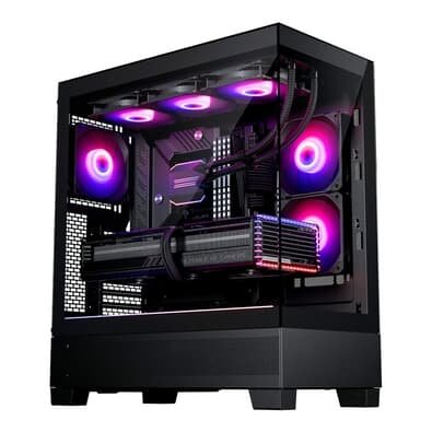 Gabinete Gamer Phanteks Xt View, Mid-Tower, Lateral em Vidro, Com 3 Fan, Preto - PH-XT523V1_DBK01