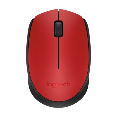 Mouse sem fio Logitech M170 com Design Ambidestro Compacto, Conexão USB e Pilha Inclusa, Vermelho - 910-004941