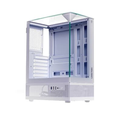 Gabinete Liketec Gamer Kingdom, Sky Tower, ATX, Lateral, Frontal e Teto em Vidro Temperado, Snow - LC-AT-KINGDOM-2096
