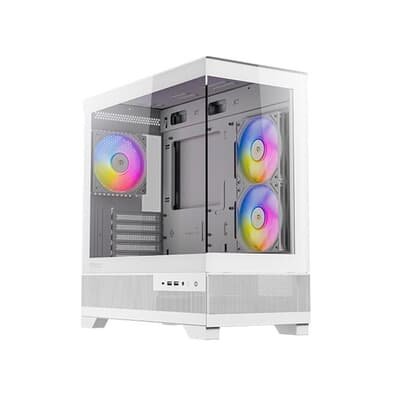 Gabinete Gamer Antec Cx500m, RGB, Mid Tower, Lateral De Vidro, Branco - 0-761345-10110-3