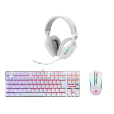 Kit Redragon Teclado Mecânico Gamer Kumara + Mouse Gamer Cobra + Headset Gamer Sem Fio Mira