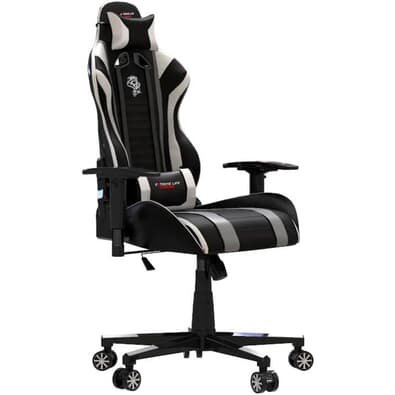 Cadeira Gamer ELG Black Hawk, Até 140 kg, Apoio Cervical, Encosto Reclinável, Apoio De Braços, Ajuste De Altura, Preto e Branco - CH05BKWH