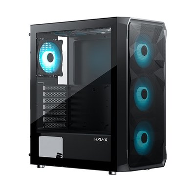 Gabinete Gamer Hyrax Tower HGB230, Mid Tower, ATX, Lateral Em Vidro Temperado, Preto - HGB230B