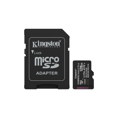 Cartão de Memória Kingston,Canvas Select Plus microSDXC , 128GB, Gen3 150MB/s, Classe A1 com adaptador - SDCS3/128GB