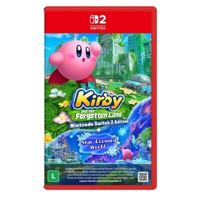 Jogo Kirby and the Forgotten Land + Star-Crossed World, Para Nintendo Switch 2 - NBSPARZGB