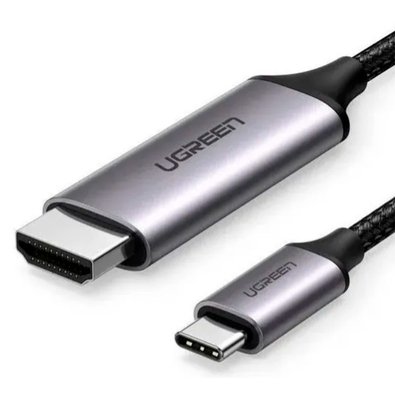 Cabo Adaptador Ugreen, Tipo C para HDMI, 4K, Thunderbolt 3, Cinza - UG-50570