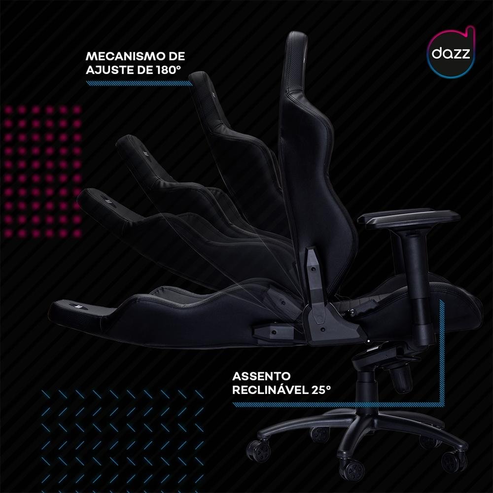 Cadeira Gamer Dazz, Big Boss, Black - 625184 Cadeira Gamer Dazz, Big Boss, Black - 625184