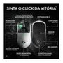 Mouse Gamer Sem Fio Logitech G PRO X2 SUPERSTRIKE LIGHTSPEED, 61g, Cliques Táteis Personalizáveis, USB-C, Preto e Branco - 910-007775