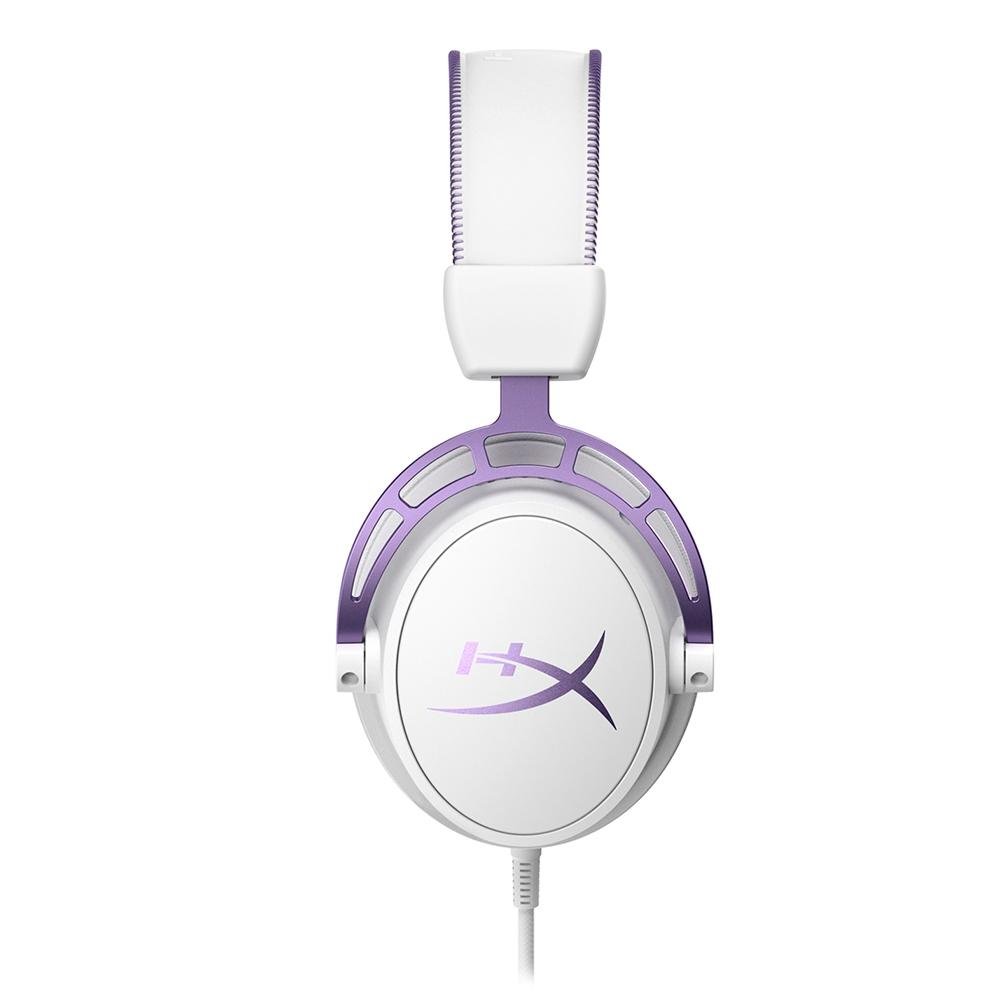 Headset Gamer HyperX Cloud Alpha Purple, Drivers 50mm, Branco e Roxo - HX-HSCA-PL