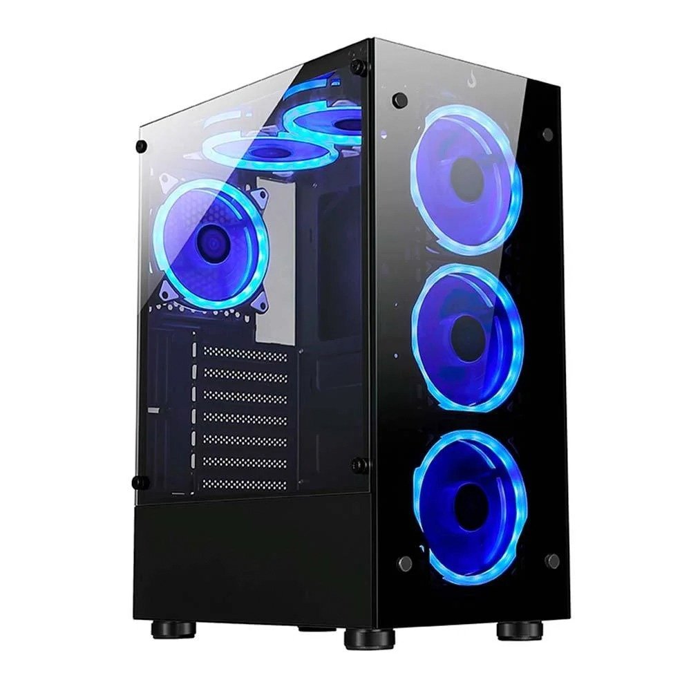 Gabinete Gamer Rise Mode Glass 06X, Mid Tower, ATX + Fonte MACH1 Steady, 500W