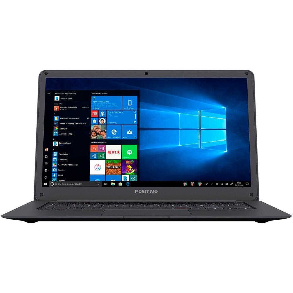 Notebook Positivo Motion Gray Q 232A, Intel Atom QC Z8350, 2GB, 32 GB eMMC, 14´, Windows 10 Home - 3001296 Notebook Positivo Motion Gray Q 232A, Intel Atom QC Z8350, 2GB, 32 GB eMMC, 14´, Windows 10 Home - 3001296