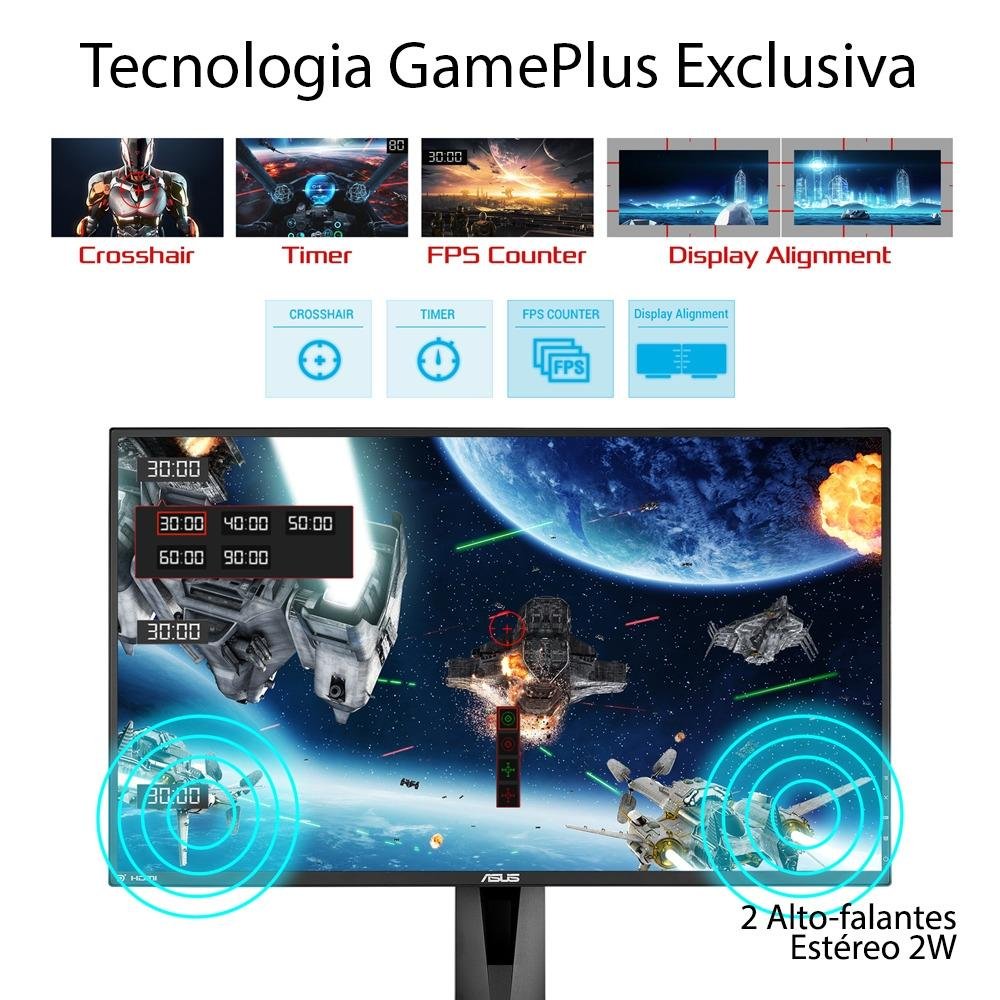 Monitor Gamer Asus 27´, DP, 165Hz 0.5ms | KaBuM!