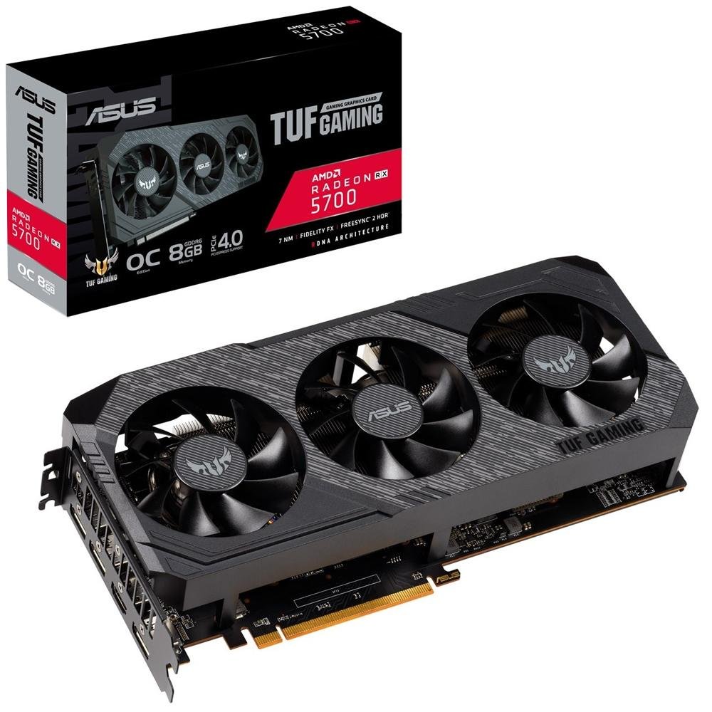 Placa de Vídeo ASUS AMD TUF3 RX 5700 OC 8G, GDDR6 - TUF 3-RX5700-O8G-GAMING Placa de Vídeo ASUS AMD TUF3 RX 5700 OC 8G, GDDR6 - TUF 3-RX5700-O8G-GAMING