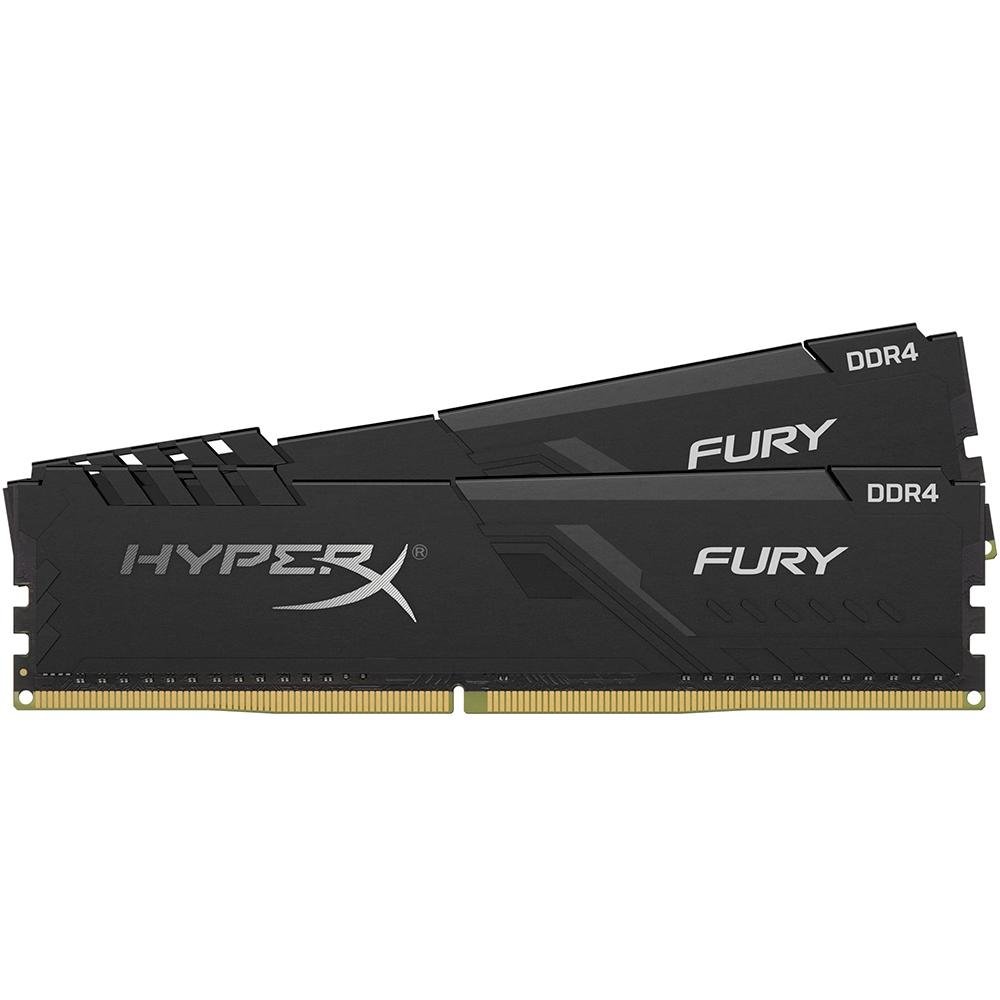 HYPERX 16GB(8GB×2)DDR4 HX426S15IB2K2/16 Memória HyperX Fury, 16GB (2x8GB), 3000MHz, DDR4, CL15, Preto