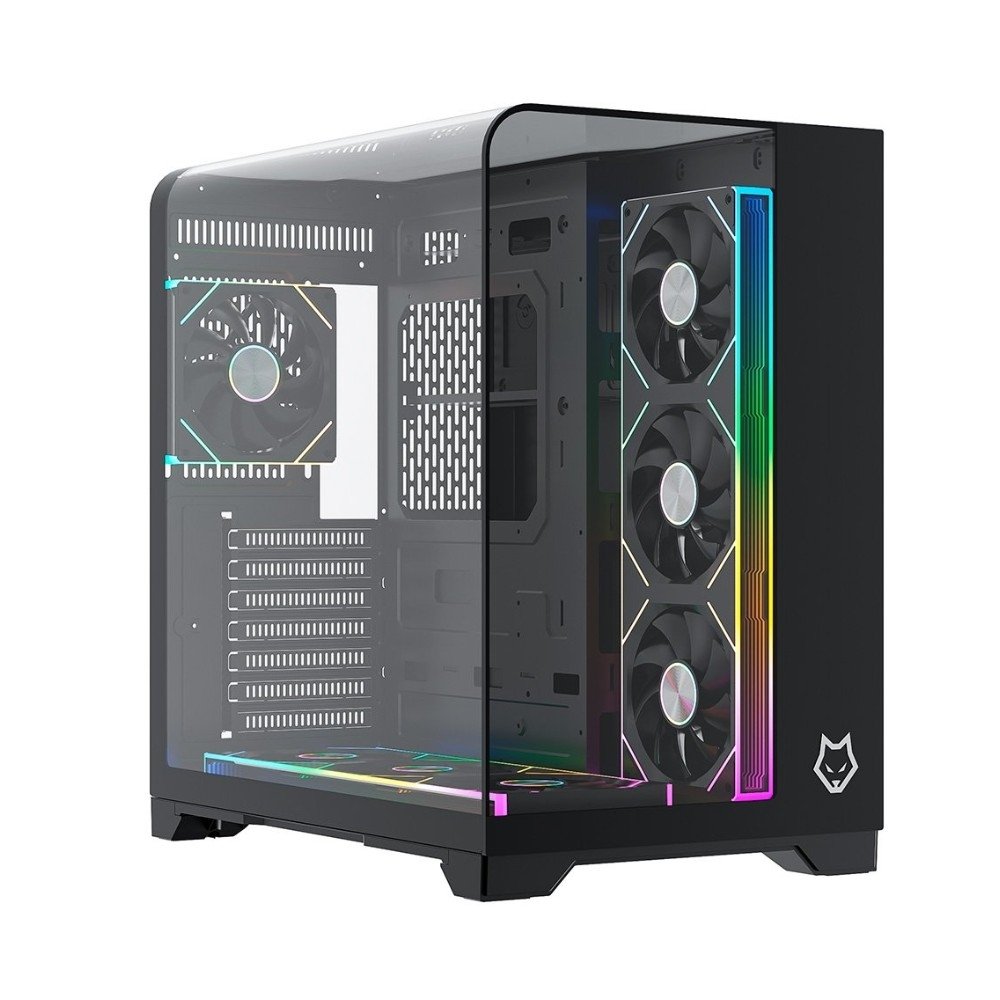 Kit Gabinete Gamer Husky Dome 700, 7 Fans ARGB, Vidro Temperado Frontal/Lateral + Fonte Husky Sledger 950W, 80 Plus Platinum, PFC ativo, Bivolt Kit Gabinete Gamer Husky Dome 700, 7 Fans ARGB, Vidro Temperado Frontal/Lateral + Fonte Husky Sledger 950W, 80 Plus Platinum, PFC ativo, Bivolt
