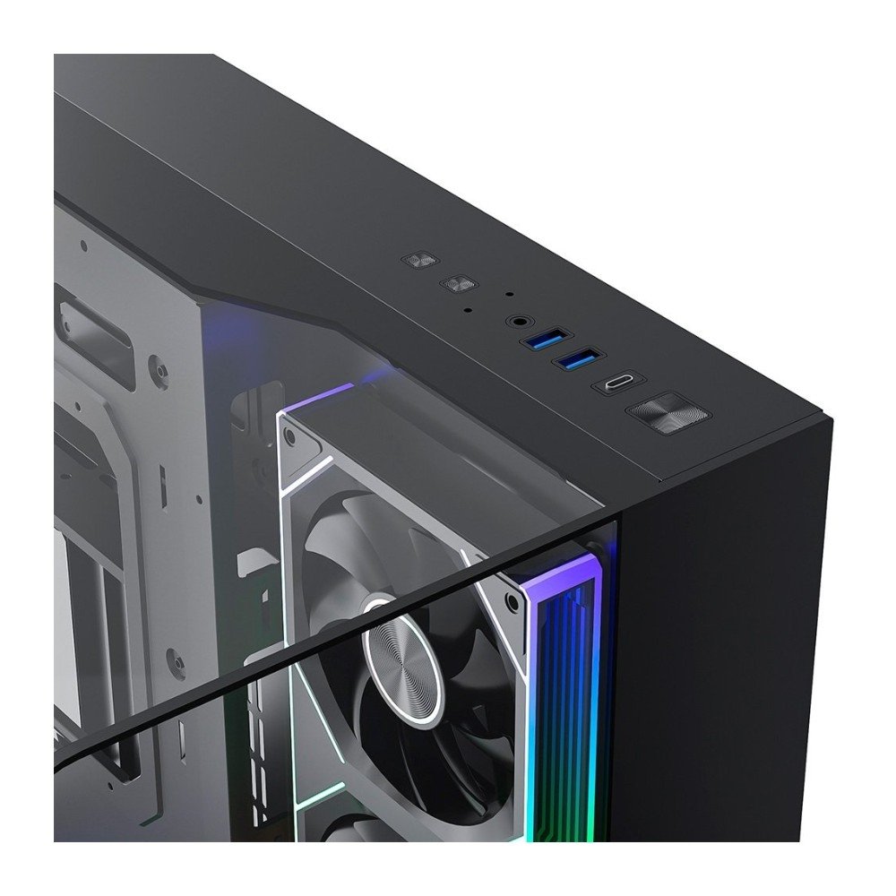 Kit Gabinete Gamer Husky Dome 700, 7 Fans ARGB, Vidro Temperado Frontal/Lateral + Fonte Husky Sledger 950W, 80 Plus Platinum, PFC ativo, Bivolt Kit Gabinete Gamer Husky Dome 700, 7 Fans ARGB, Vidro Temperado Frontal/Lateral + Fonte Husky Sledger 950W, 80 Plus Platinum, PFC ativo, Bivolt