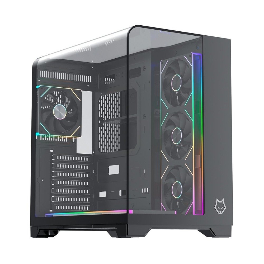 Kit Gabinete Gamer Husky Dome 700, 7 Fans ARGB, Vidro Temperado Frontal/Lateral + Fonte Husky Sledger 950W, 80 Plus Platinum, PFC ativo, Bivolt Kit Gabinete Gamer Husky Dome 700, 7 Fans ARGB, Vidro Temperado Frontal/Lateral + Fonte Husky Sledger 950W, 80 Plus Platinum, PFC ativo, Bivolt