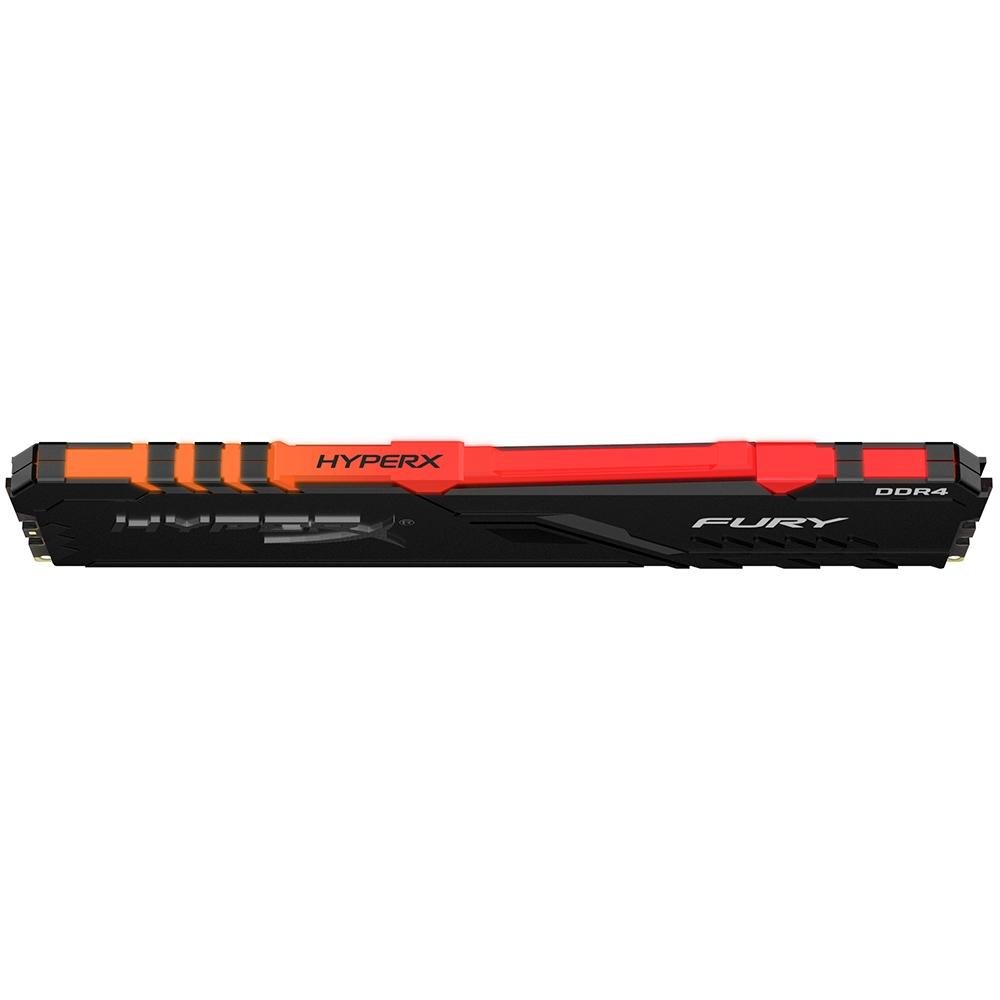 Memória HyperX Fury RGB, 8GB, 2400MHz, DDR4, CL15, Preto - HX424C15FB3A/8 Memória HyperX Fury RGB, 8GB, 2400MHz, DDR4, CL15, Preto - HX424C15FB3A/8