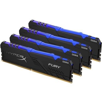 Memória HyperX Fury RGB, 32GB (4x8GB), 3200MHz, DDR4, CL16, Preto -  HX432C16FB3AK4/32 | KaBuM!