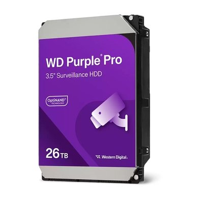 HD Surveillance WD Purple Pro, 26TB, 7200RPM, Cache 512MB, 3.5", SATA 6Gb/s - WD260PURP