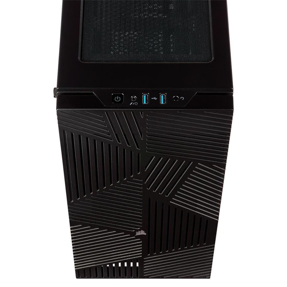Gabinete Gamer Corsair 275R Airflow, Mid-Tower, ATX, Lateral em Vidro Temperado, Com FAN, Preto - CC-9011181-WW Gabinete Gamer Corsair 275R Airflow, Mid-Tower, ATX, Lateral em Vidro Temperado, Com FAN, Preto - CC-9011181-WW