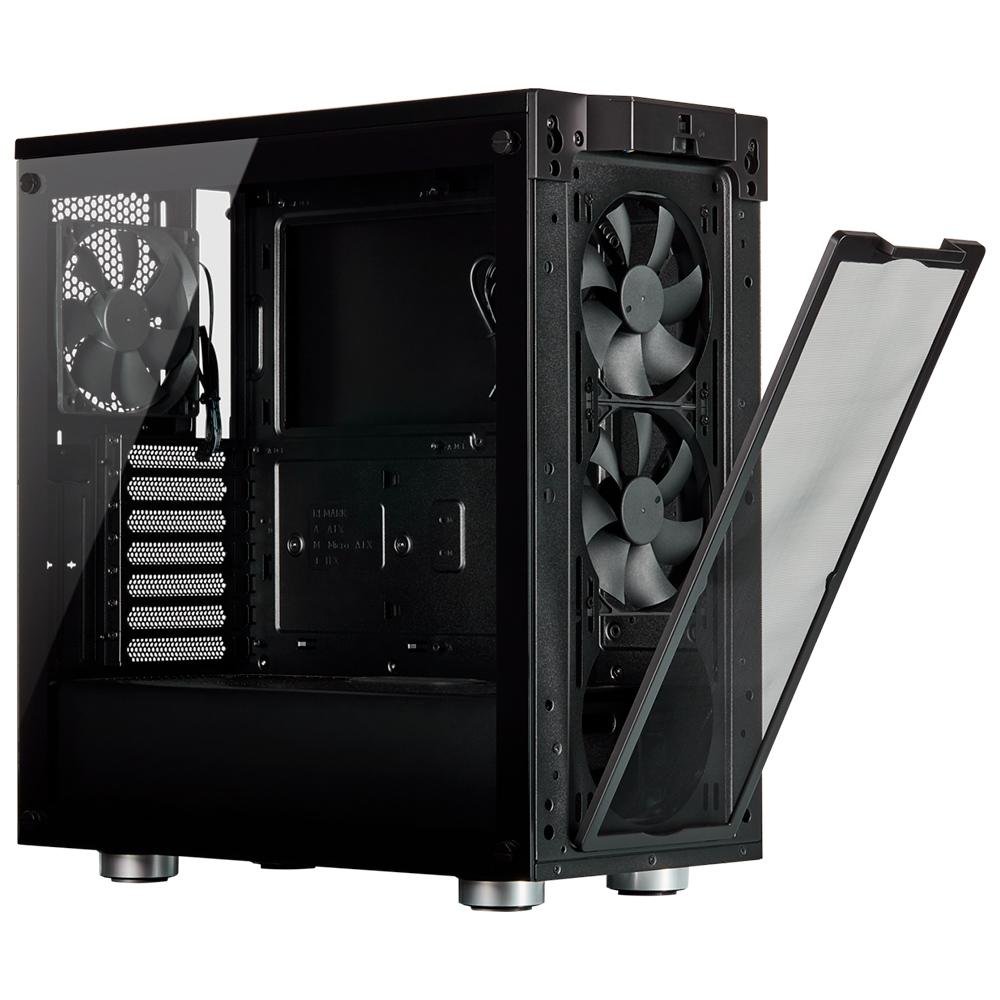 Gabinete Gamer Corsair 275R Airflow, Mid-Tower, ATX, Lateral em Vidro Temperado, Com FAN, Preto - CC-9011181-WW Gabinete Gamer Corsair 275R Airflow, Mid-Tower, ATX, Lateral em Vidro Temperado, Com FAN, Preto - CC-9011181-WW