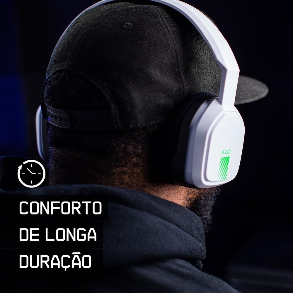 Headset Gamer Astro A10 para Xbox, PlayStation, PC, Mac - Branco/Verde - 939-001854