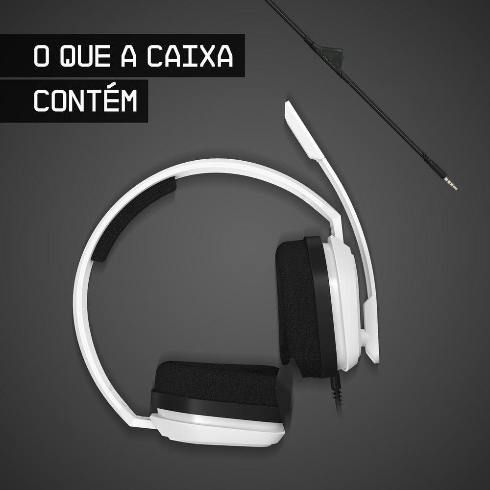 Headset Gamer Astro A10 para Xbox, PlayStation, PC, Mac - Branco/Verde - 939-001854