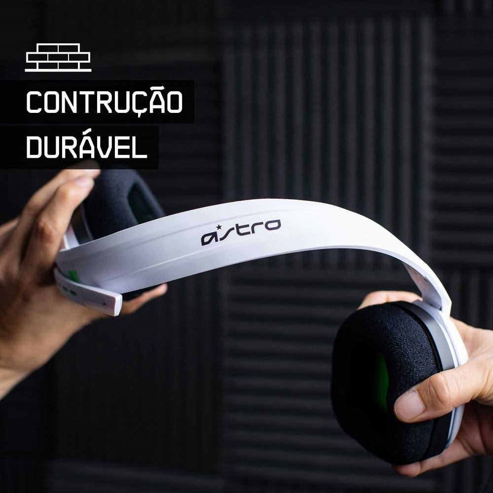 Headset Gamer Astro A10 para Xbox, PlayStation, PC, Mac - Branco/Verde - 939-001854