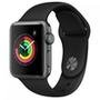 Apple Watch Series 3, GPS, 38mm, Cinza Espacial, Pulseira Preta - MTF02BZ/A