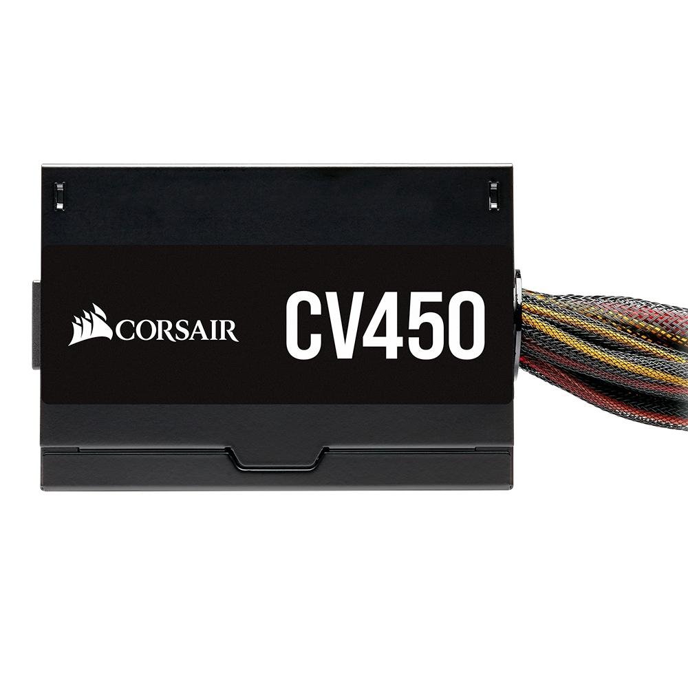 Fonte Corsair CV450, 450W, 80 Plus Bronze, PFC Ativo, Sem Cabo, Preto - CP-9020209-BR Fonte Corsair CV450, 450W, 80 Plus Bronze, PFC Ativo, Sem Cabo, Preto - CP-9020209-BR