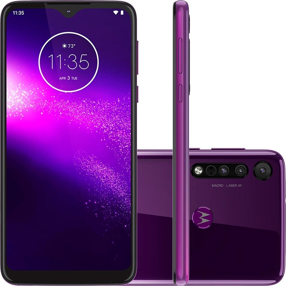 Smartphone Motorola Moto One Macro, 64GB, 13MP, Tela 6.2´, Ultra Violet + Capa Protetora - PAGT0007BR Smartphone Motorola Moto One Macro, 64GB, 13MP, Tela 6.2´, Ultra Violet + Capa Protetora - PAGT0007BR