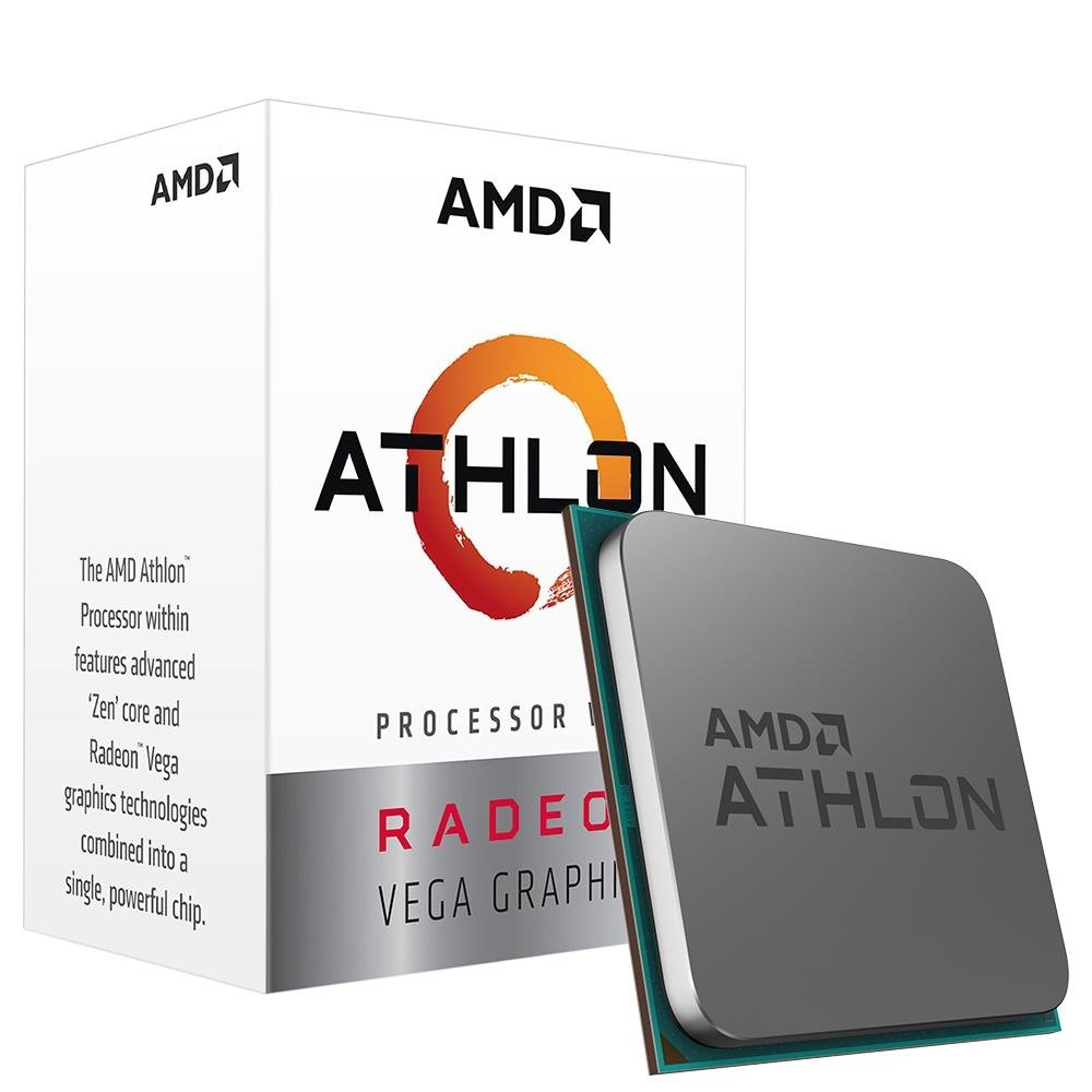 Processador AMD Athlon 3000G Two Core, 3500MHz, Cache 5MB, 2 Núcleos, 4 Threads, AM4 - YD3000C6FHBOX Processador AMD Athlon 3000G Two Core, 3500MHz, Cache 5MB, 2 Núcleos, 4 Threads, AM4 - YD3000C6FHBOX