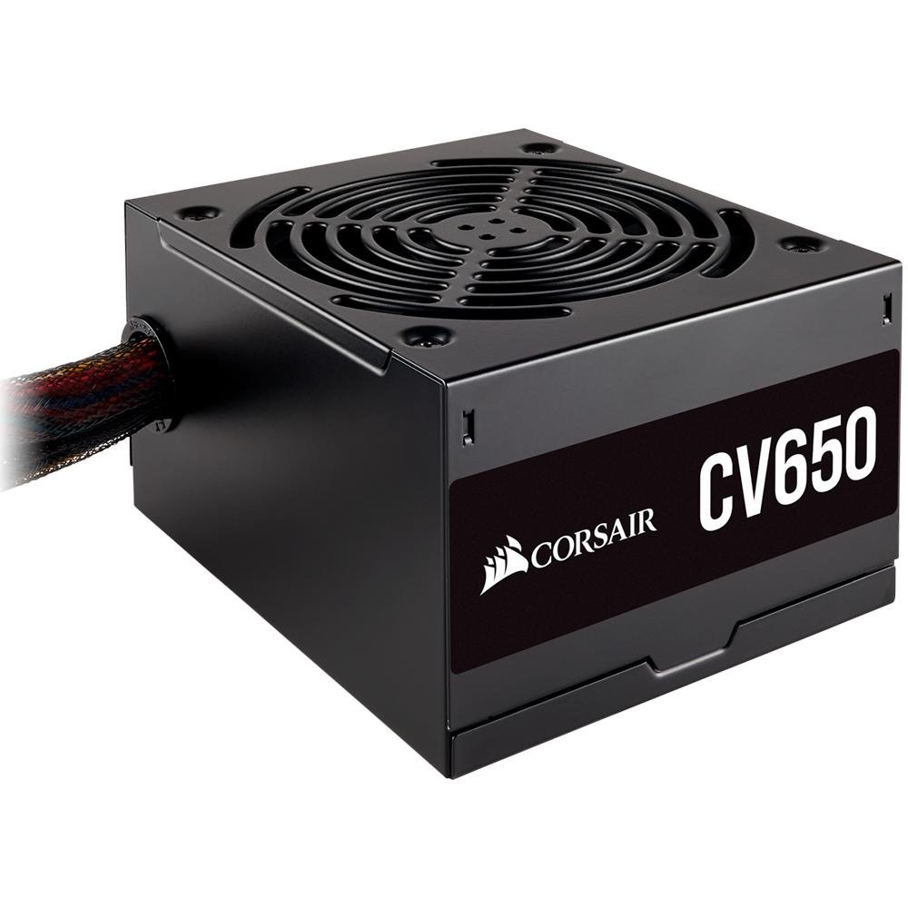 Fonte Corsair CV650, 650W, 80 Plus Bronze, PFC Ativo, Com Cabo, Preto - CP-9020211-BR Fonte Corsair CV650, 650W, 80 Plus Bronze, PFC Ativo, Com Cabo, Preto - CP-9020211-BR