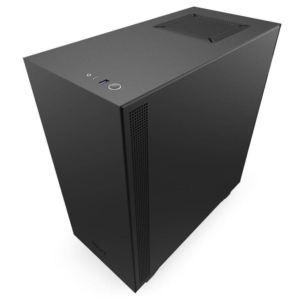 Gabinete Gamer NZXT H510, Mid Tower, com FAN, Lateral em Vidro - CA-H510B-B1 Gabinete Gamer NZXT H510, Mid Tower, com FAN, Lateral em Vidro - CA-H510B-B1