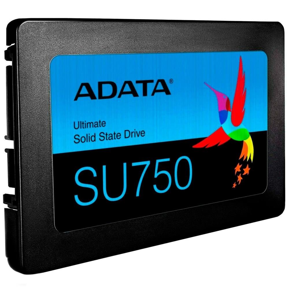 SSD Adata SU750, SATA, 512GB, Leitura: 550MB/s e Gravação: 520MB/s, Preto - ASU750SS-512GT-C