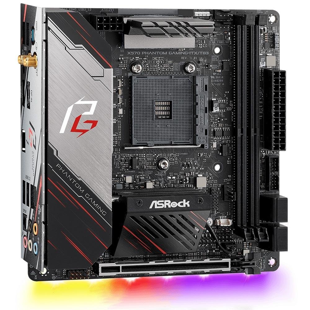 Placa-Mãe ASRock X570 Phantom Gaming ITX/TB3, AMD AM4, Mini-ITX, DDR4