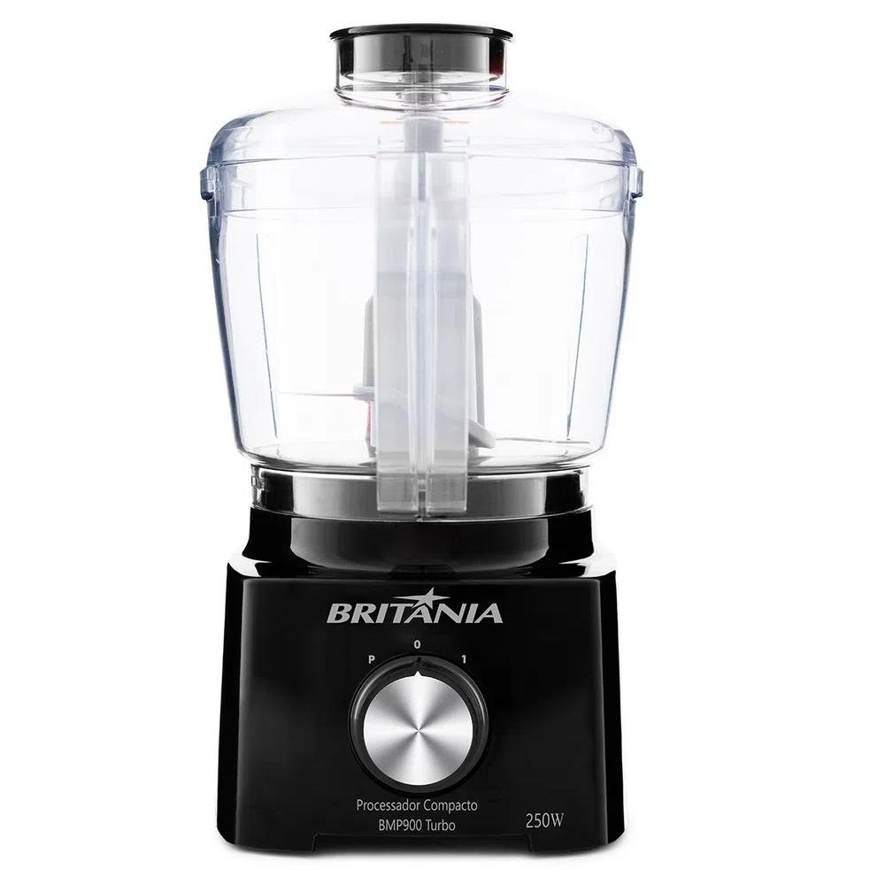 Processador Compacto Britânia BMP900P Turbo, 300W, 110V, Preto - 33301106 Processador Compacto Britânia BMP900P Turbo, 300W, 110V, Preto - 33301106