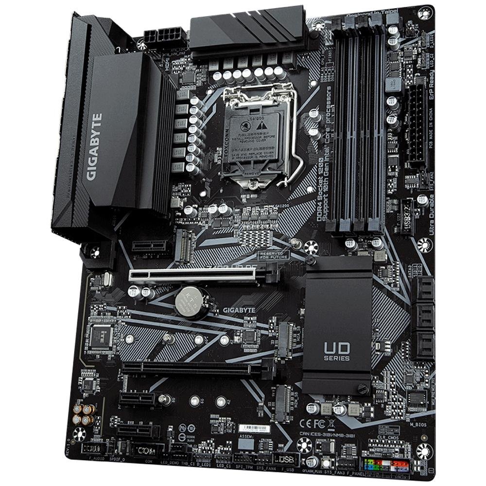 Placa-Mãe Gigabyte Z490 UD AC, Intel LGA 1200, ATX, DDR4, Preto - Z490 UD AC Placa-Mãe Gigabyte Z490 UD AC, Intel LGA 1200, ATX, DDR4, Preto - Z490 UD AC