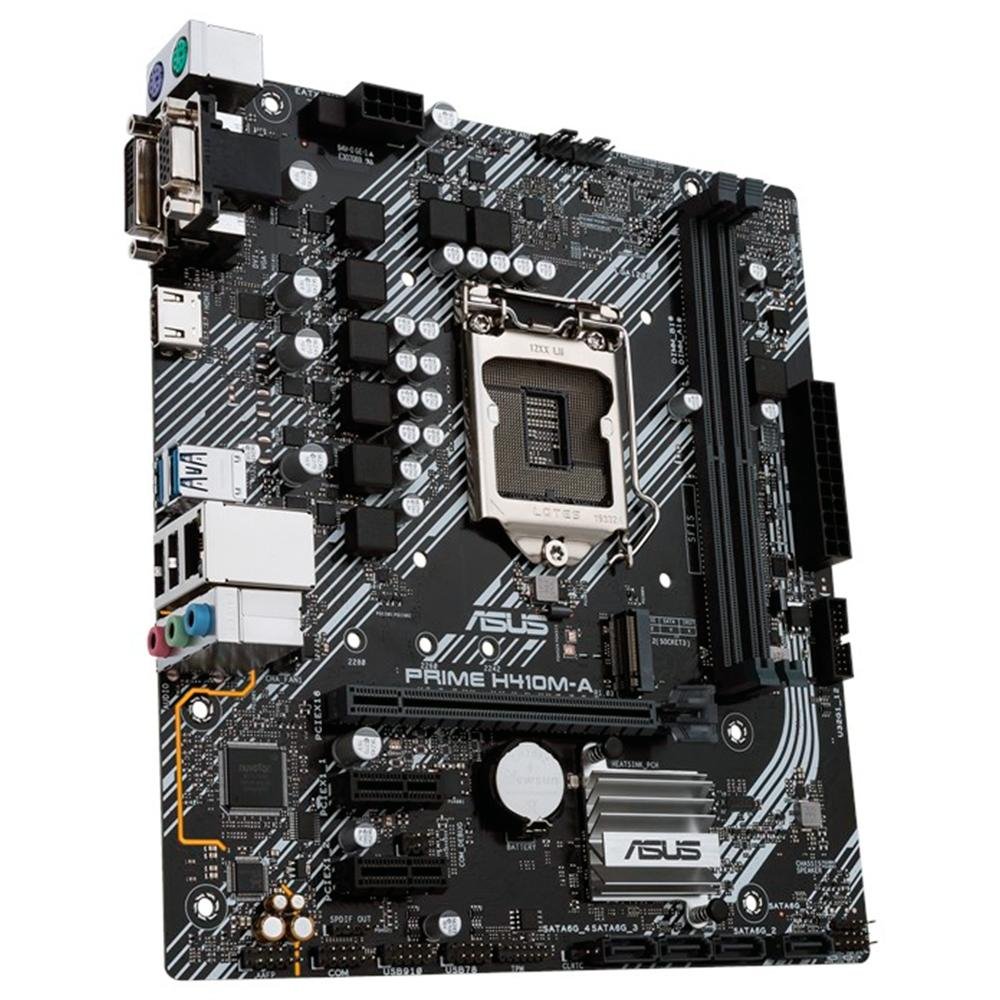ASUS　PRIME H410M-A　LGA1200 Placa Mãe Asus Prime H410M-A, Intel LGA 1200, mATX, DDR4