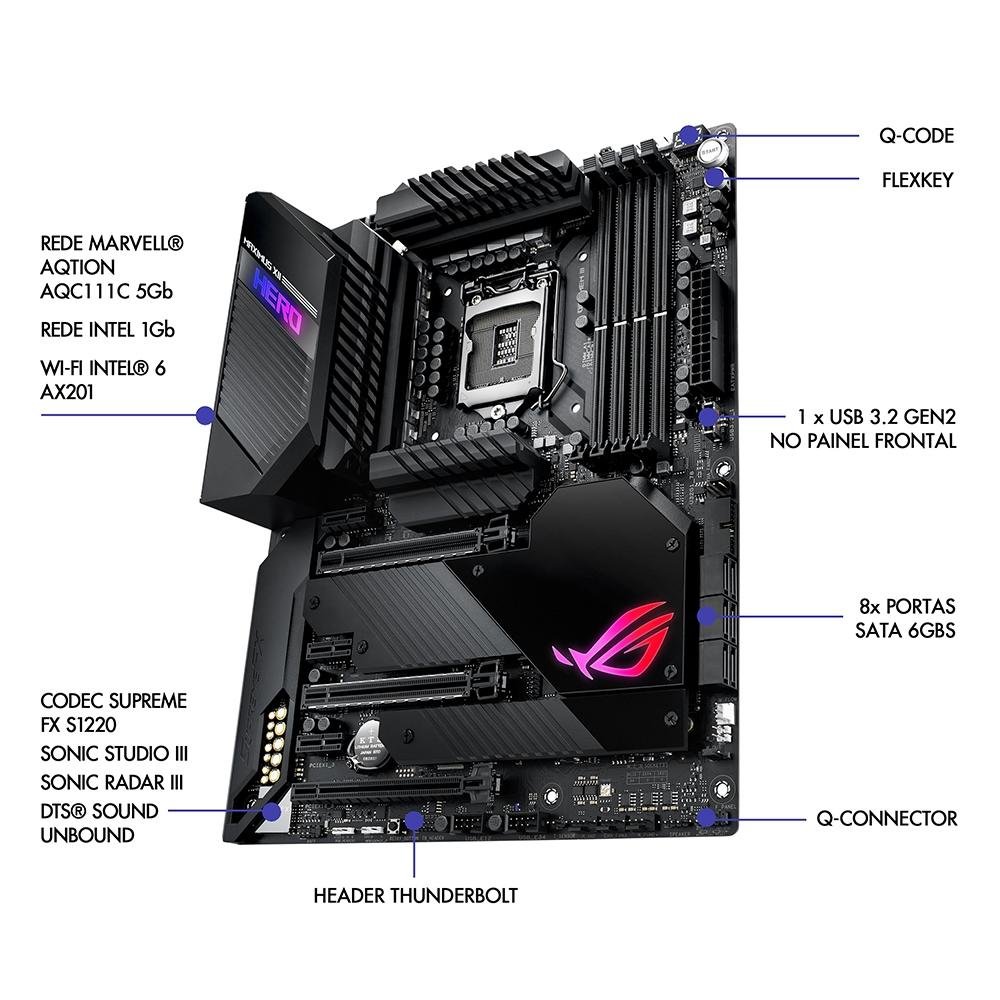 Placa Mãe Asus ROG Maximus XII Extreme, Intel LGA 1200, eATX, DDR4